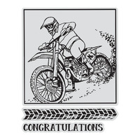 Stamp and Colour Outline Stamps - Framed Dirtbike (3pc)