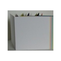 White 300gsm Linen Textured 14cm Square Single Fold x 10