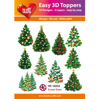 Hearty Crafts Christmas Trees Die Cut Paper Tole