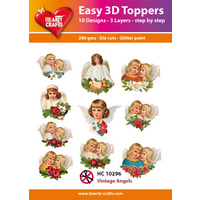 Hearty Crafts Christmas Vintage Angels Die Cut Paper Tole