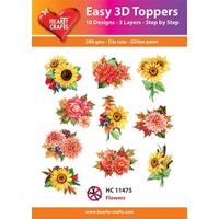 Hearty Crafts Flowers 2 Die Cut Paper Tole