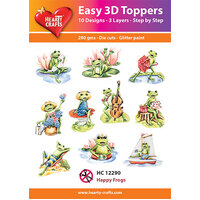 Hearty Crafts Happy Frogs Die Cut Paper Tole