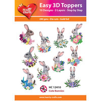 Hearty Crafts Cute Bunnies Die Cut Paper Tole
