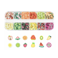 12 x Assorted Fruit Flat Resin Shapes