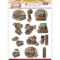 Yvonne Creations Good Old Days - Suitcase A4 Die Cut Paper Tole Decoupage