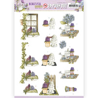 3D push out - Precious Marieke - Beautiful Garden - Garden Gnome A4 Die Cut Paper Tole Decoupage