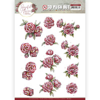 Yvonne Creations - Graceful Flowers - Pink Roses - A4 Die Cut Paper Tole Decoupage