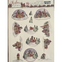 3D push out - Yvonne Creations- Christmas Miracle - Town A4 Die Cut Paper Tole Decoupage