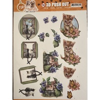 3D push out- Amy Design - Fur Friends - Cats and Kittens - A4 Die Cut Paper Tole Decoupage