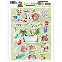 Yvonne Creations - Jungle Party - Small Elements B A4 Die Cut Paper Tole Decoupage