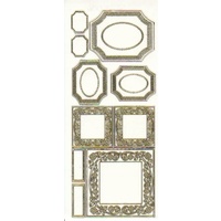 Square and Shaped Frames Transparent GOLD