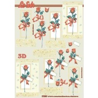 Red Roses Paper Tole Sheet