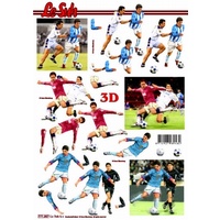Soccer Red & Blue Paper Tole Sheet