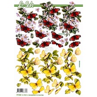 Butterflies & Berries Paper Tole Sheet