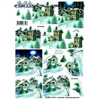 Villages in the Snow Paper Tole