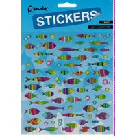 Fish with Silver Trim Stickers