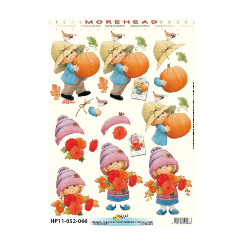 Toddlers In Autumn Paper Tole