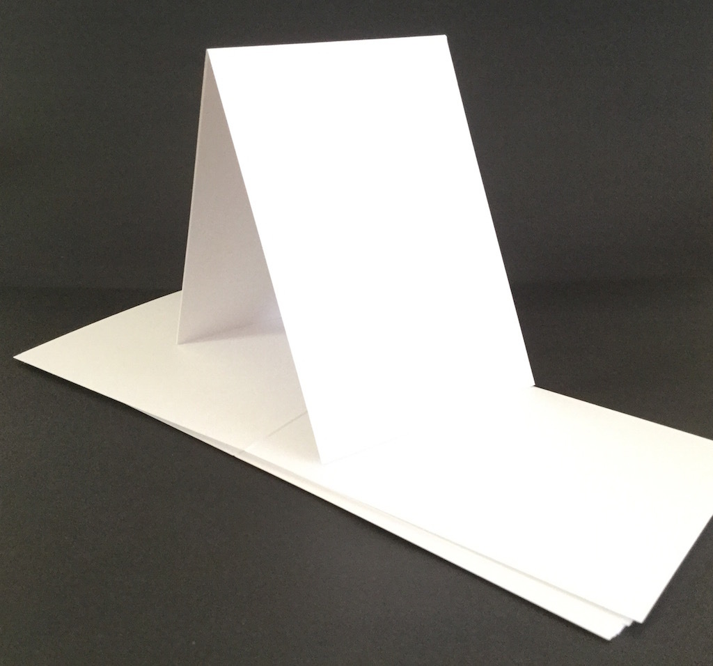 tent fold card a6 300 gsm white fold card