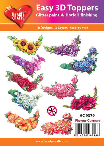 Hearty Crafts Flower Corners Die Cut Paper Tole