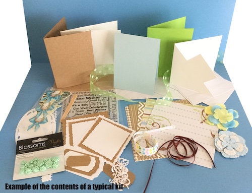 Example of our Lucky Dip Card Making Kit