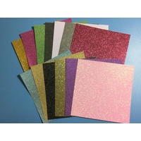 Glitter Assorted Card and Paper Card Stock 6"  x 6"