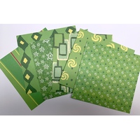 Bold Lime Double Sided 220gsm Patterned Card x 12