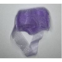 Organza Lavender Blue 25mm Ribbon x 5 mtrs