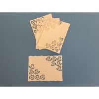 Pansy Corners Ivory Laser Cut Card Layers x 4
