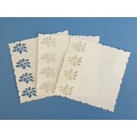 Laser Cut Square Poinsettia Ivory Card Layers 140gsm x 4 pack
