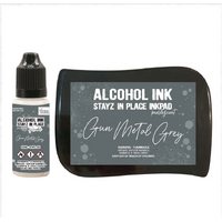 Gun Metal Grey Pearlescent Alcohol Ink Pad with 12ml reinker