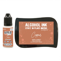 Copper Pearlescent Alcohol Ink Pad with 12ml reinker