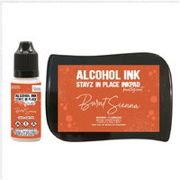 Burnt Sienna Pearlescent Alcohol Ink Pad with 12ml reinker