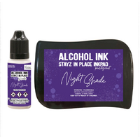 Night Shade Pearlescent Alcohol Ink Pad with 12ml reinker