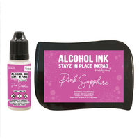 Pink Sapphire Pearlescent Alcohol Ink Pad with 12ml reinker