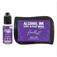 Amethyst Pearlescent Alcohol Ink Pad with 12ml reinker