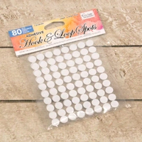 Adhesive Hook and Loop Spots - White (80pc)Adhesive Foam Tape 19mm x 12mm x 2mm deep x 250 pieces