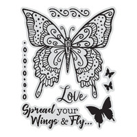 Stamp and Colour Outline Stamps - Spread Your Wings (7pc)