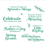 Colourful Moments Spring Sentiments Clear Stamp