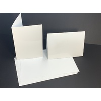 White 250GSM Gloss Card Single Fold Size (10 Pack)