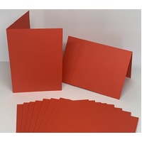 Bright Red 325gsm Single Fold Card Size B (A6) Pk 10