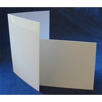 White 300gsm Textured Linen Single Fold Card Size C (10 Pack)