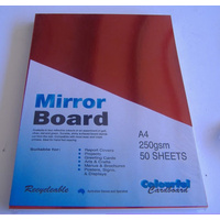 Mirror Card Red A4 250gsm