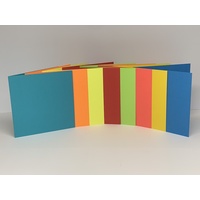 Square 130mm Assorted Astrobrights Colours x 10 pack with envelopes