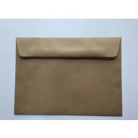 Card 130 x 180mm KRAFT Lick & Stick Envelope x 10