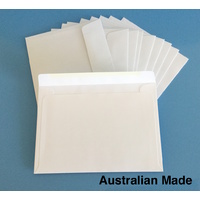 Card White 130x184mm Lick and Stick Envelope x 10 Australian Made
