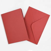 Pearlised Red Cards & Envelopes Size 105mmx150mm Qty 4