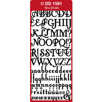 Fancy Script Upper & Lower Case Alphabet Large BLACK