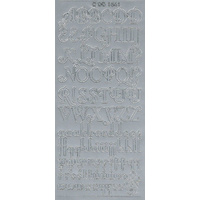 Fancy Script Upper & Lower Case Alphabet Large SILVER