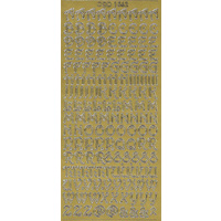 Fancy Script Upper Case Alphabet GOLD