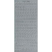 Fancy Script Upper Case Alphabet SILVER